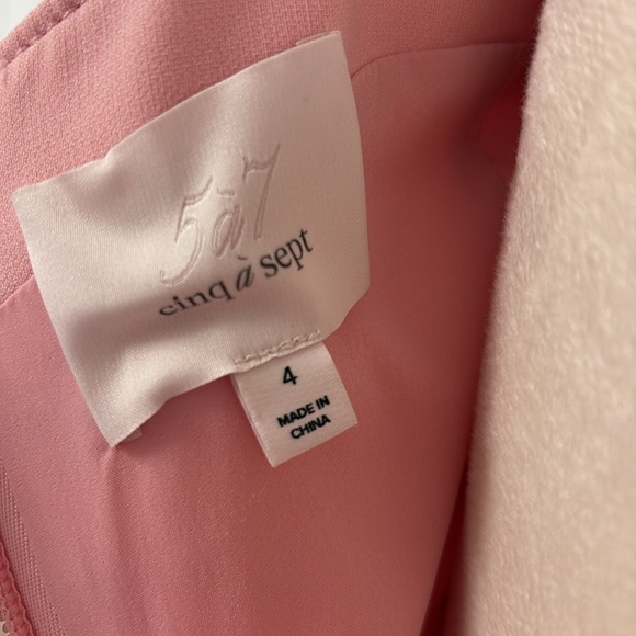 Cinq A Sept Sharon Knotted Crepe Mini Dress, Pink, 4 - Picture 9 of 13